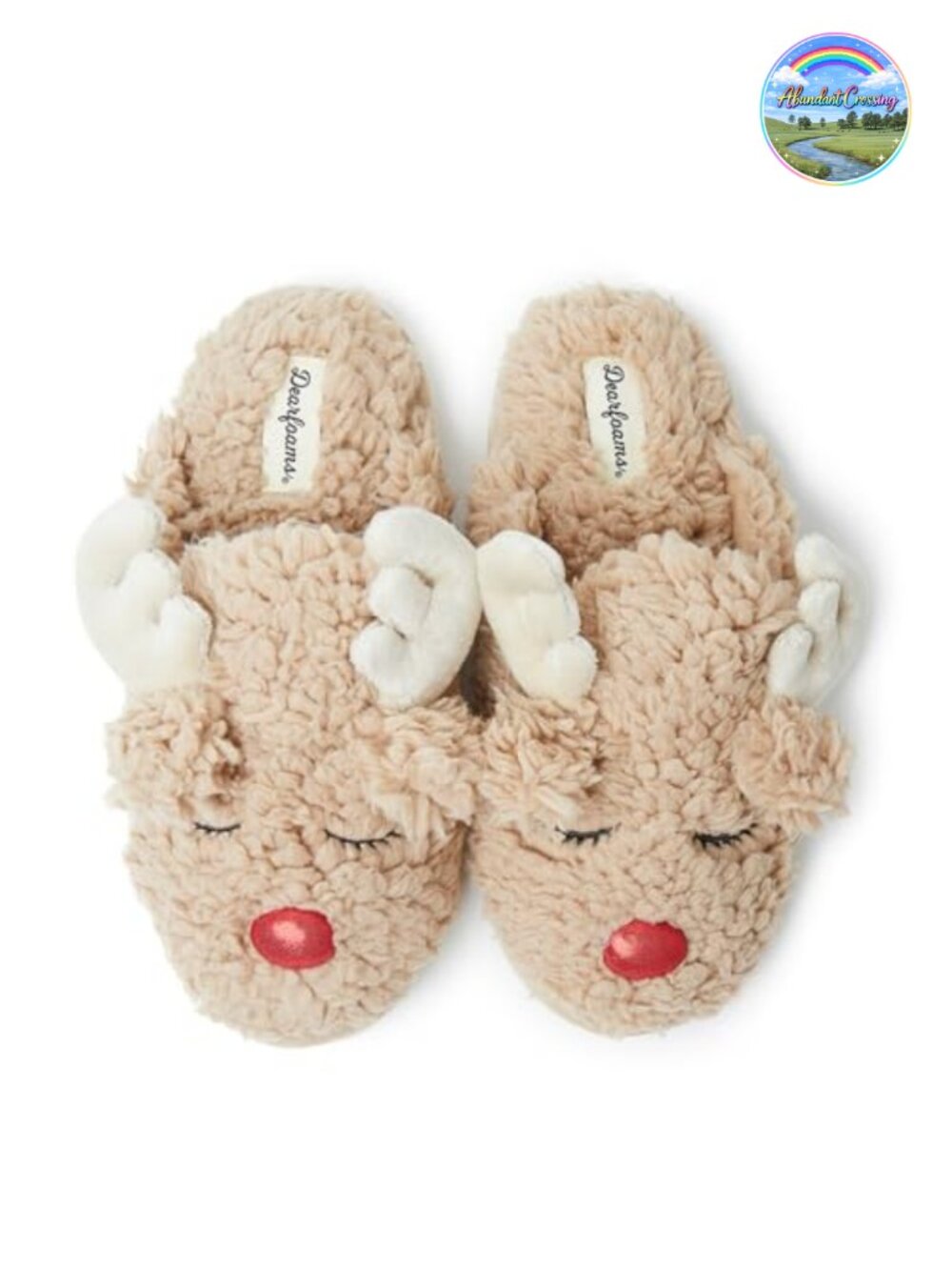 Dearfoams Matching Family Holiday Reindeer Turkey Slippers Memory Foam
